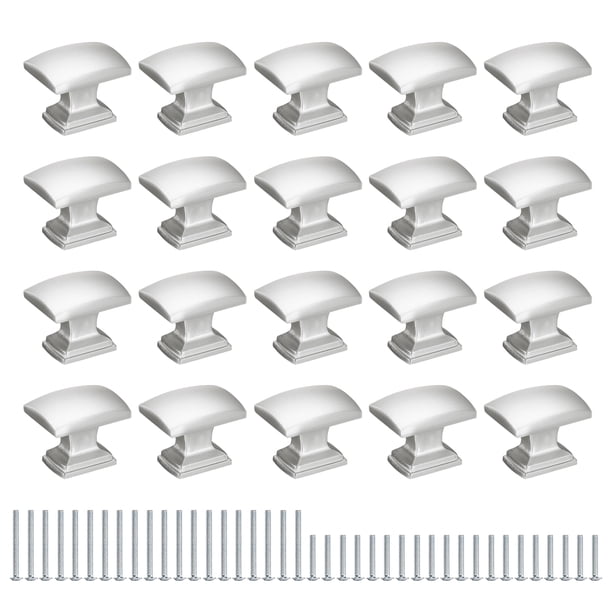 Paquete de 20 Pomos para Armarios de Cocina, 1.2 Pulgadas(30mm), Tiradores de Cajones, Herrajes para Armarios, Pomos para Cajones de Armario, Plateados