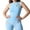 Sky Blue, variant on Uaswgudfs Women's Plus Size Solid Color Heart Cutout Sleeveless Shaping Tank & Leggings Slimming Set