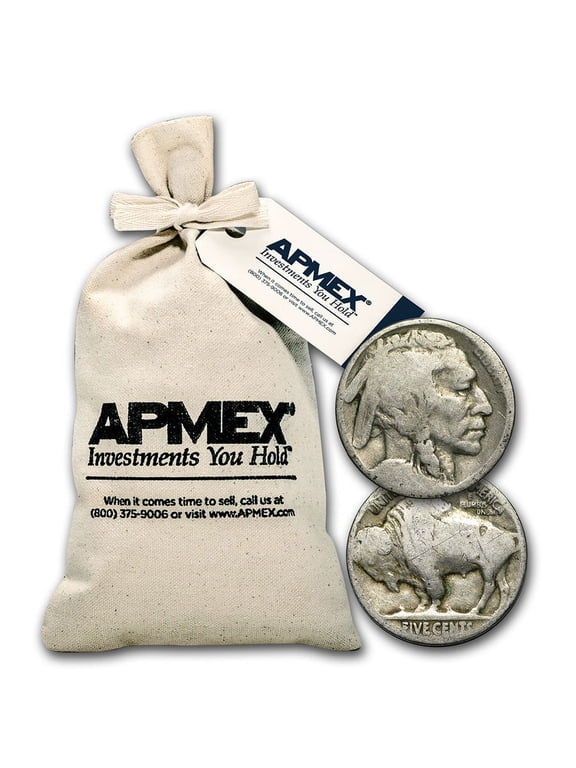 1913-1938 Buffalo Nickels 1000-Coin Bag (No Dates)