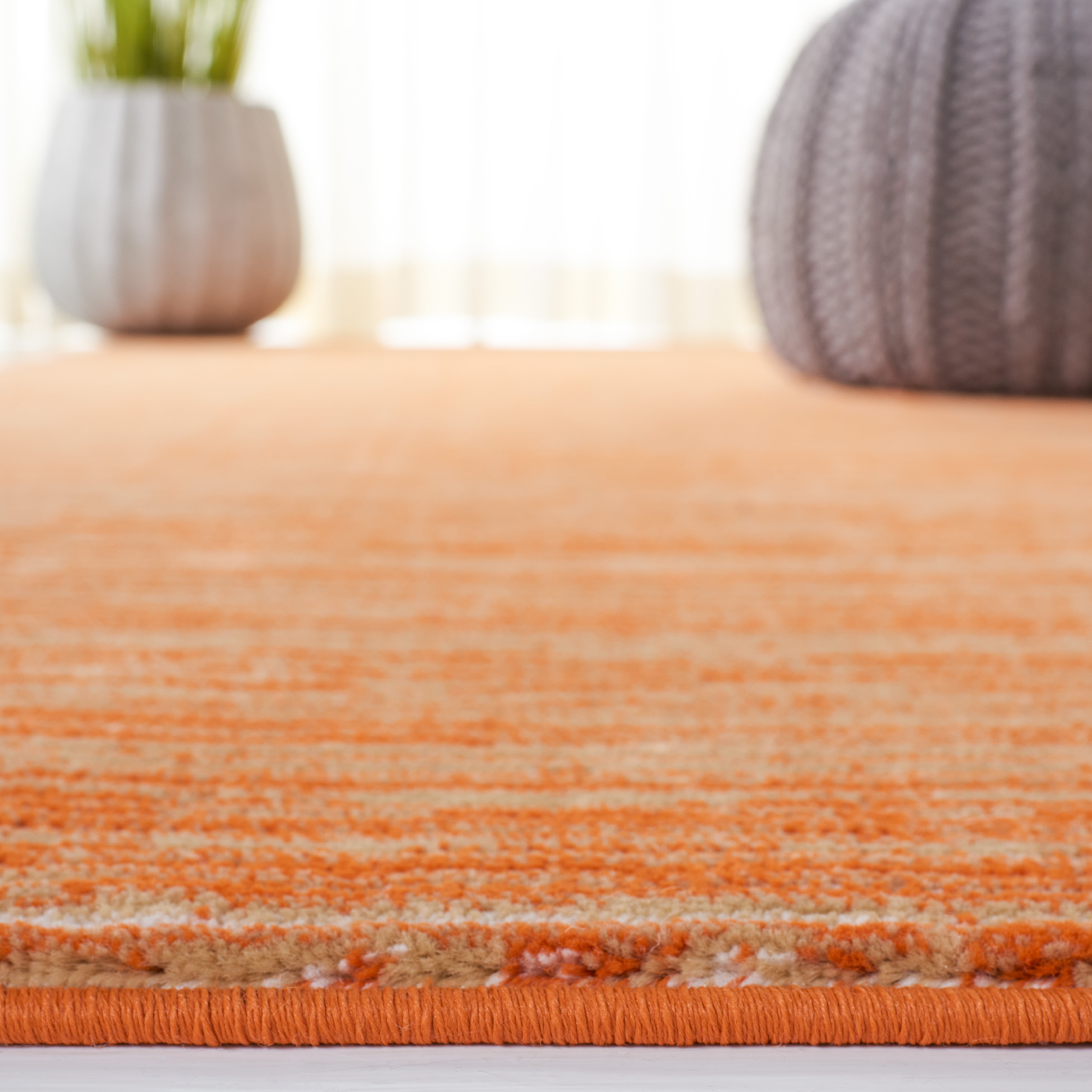 SAFAVIEH Vision Adrasteia Distressed Area Rug, Orange, 2' x 3' - Modern Design, Orange, Non-Shedding & Easy Cleaning, Ideal for Living Room, Bedroom, Dining Space, Entryway, Bathroom, Bedside