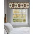 thumbnail image 3 of Retro Southwest Texture Valances for Windows Classic Brown Retro Art Rod Pocket Curtains Valance Short Window Treatment Drapes for Living Room, Bedroom Bathroom 56"&nbsp;W x 16" L, 3 of 5