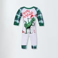 thumbnail image 3 of Ensemble de Pyjama Familial 2 Pcs Col Ras du Cou Imprimé Dinosaure Tenue Quotidienne (Vert P Papa), 3 of 9