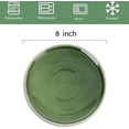 thumbnail image 2 of Ceramic Salad Plates Set - Porcelain 8 Inch Flat Dessert Appetizer Plate for Lunch Home Party Restaurant - Scratch Resistant Microwave Oven and Dishwasher Safe - Set of 6 (Green), 2 of 7