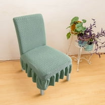 sruoe Dining Chair Covers, Chair Slipcovers Seat Protector, Short Skirt Universal Stool Cover, Removable Washable Seat Cover, Stretch Soft Dining Chair Slipcover for Living Room, Kitchen