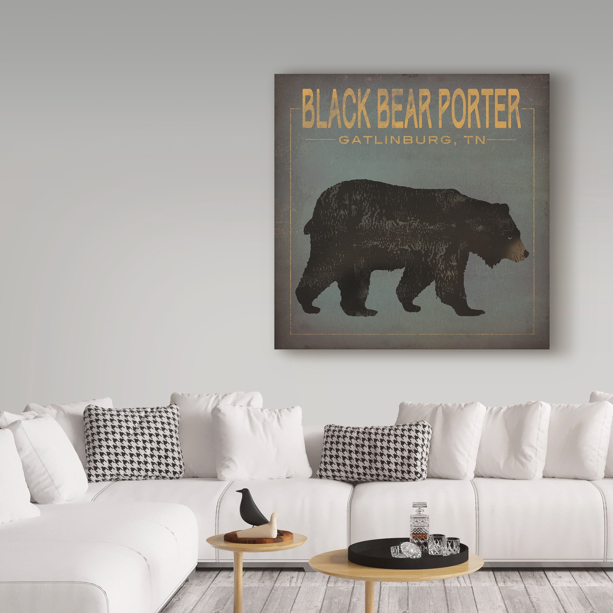 Trademark Fine Art 'Black Bear Porter' Canvas Art by Ryan Fowler