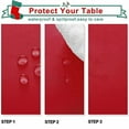 thumbnail image 3 of DWCN Red Tablecloth Square - Wateproof and Spillproof Kitchen Christmas Washable Polyester Table Cloth for Dining Room, 54 x 54 Inch, 3 of 6