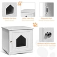 thumbnail image 5 of Pefilos 20" Cat House Covered for Indoor, Hidden Crate Litter Box Enclosure, Hooded Cats Furniture Cabinet Kitty Washroom, White, 5 of 9