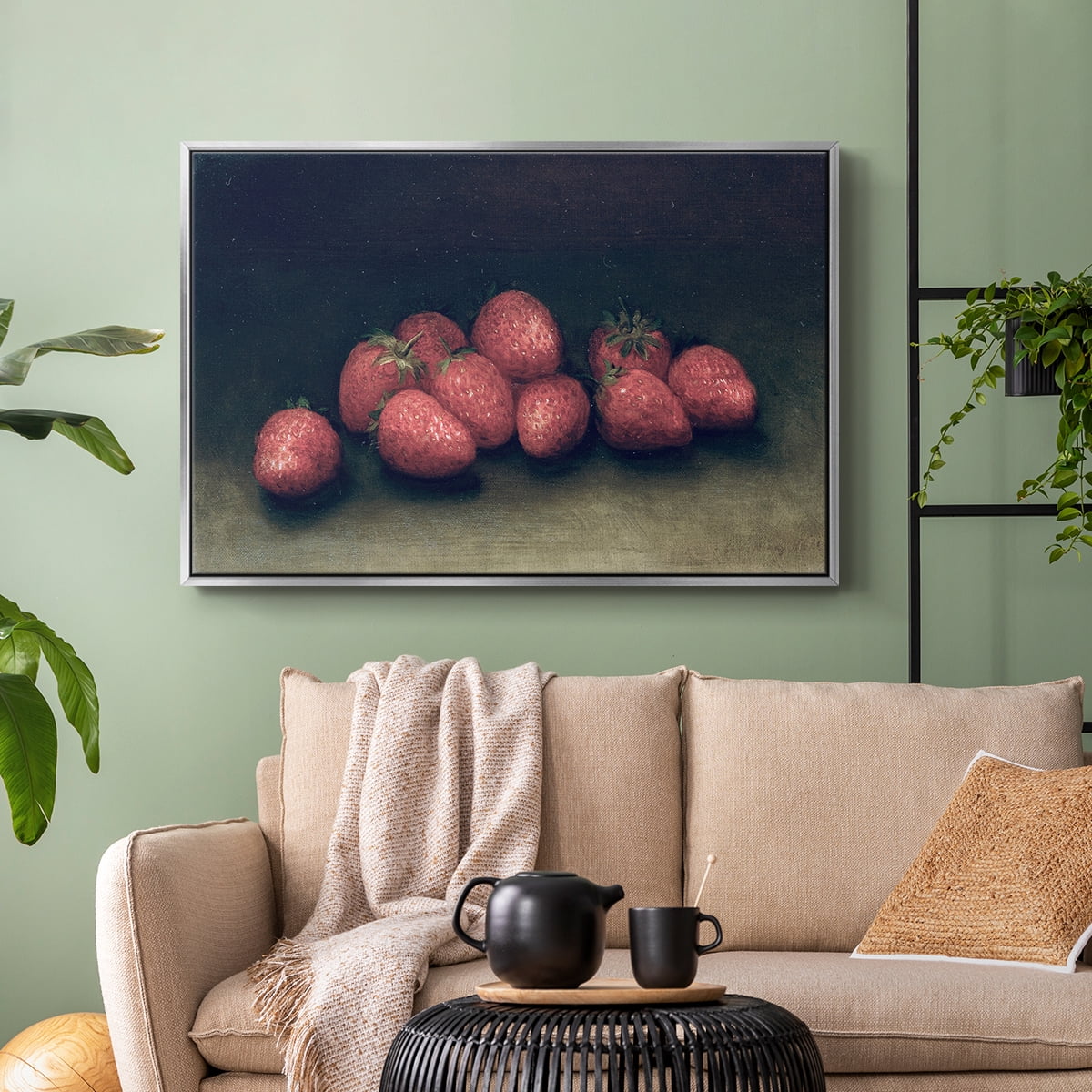 Vintage Botanical Print-XLVII By Wexford Home Framed in Silver Wood Gallery Wrapped Canvas 27 in. x 41 in.