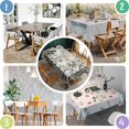 thumbnail image 4 of Rectangle Waterproof Tablecloth 60×84 Inch,Bohemian Style Reusable Indoor/Outdoor Durable Table Cover for Party Kitchen Dinner Room Decor, 4 of 5