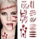 thumbnail image 2 of Pegatinas de Tatuaje de Heridas Sangrientas para Halloween, Tatuajes Temporales Impermeables de Miedo, DIY, Decoración, Fiesta, 6 Uds., 2 of 4
