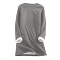 thumbnail image 5 of Chandails en Molleton Mode Femme Noël Imprimé Manches Régulières Hiver Ample Vacances Décontracté Manches Col Rond Chemise Hauts Tenues Filles en Liquidation, 5 of 5