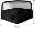 thumbnail image 2 of 2 Pack Cotton Face Masks with Eye Shield Breathing Valve 4 Filters Washable Black, 2 of 3