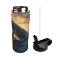 thumbnail image 2 of Susaid Sunset Ocean Whale Print 18oz Sports Insulated Kettle Stainless Steel Water Bottle For Running, Hiking, Cycling, Climbing, 2 of 8