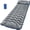 Crystal Velvet Grey+blue Nylon, variant on Blue Inflatable Camping Sleeping Pad with Built-in Foot Pump