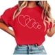 thumbnail image 3 of TaTaai Casual Women's Valentine Heart Print Short-Sleeve T-Shirt, Valentine's Day Daily Party Top, Round Neck Summer Tee Gift, 3 of 5
