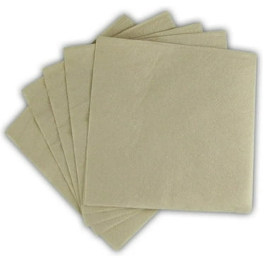 Brown Kraft Paper Napkins - Disposable, Biodegradable, Eco-Friendly Bulk Unbleached Kraft Lunch Napkin 1-PLY for Restaurants, Home, Parties, BBQ, and Crafts - Natural Tan 13x12 Unfolded (1000)