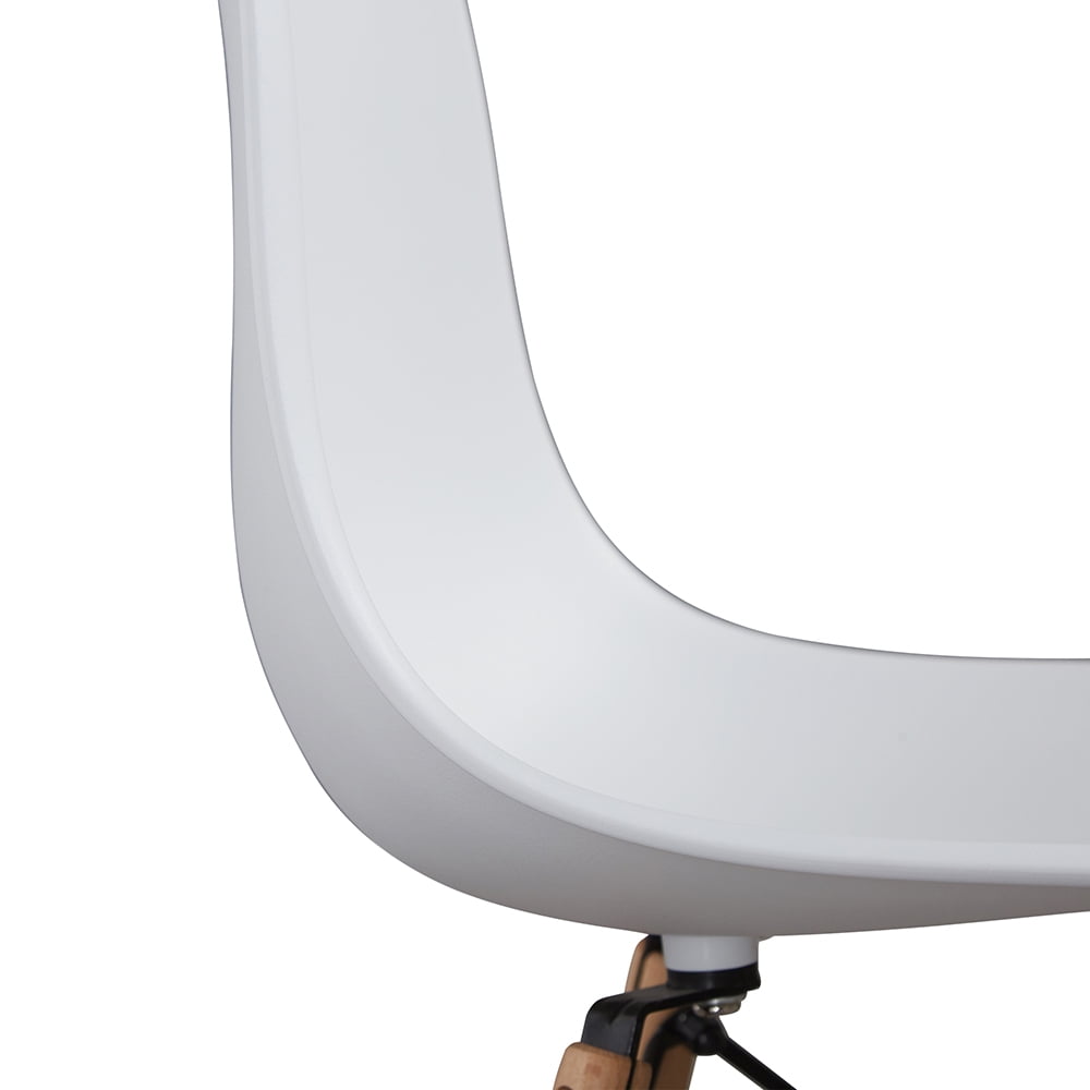 Kepooman Elegant Dining Chairs Set of 4, Plastic Chair at home with Wooden Legs, Side Chairs for Living Room Kitchen Bedroom, White Kepooman Elegant Dining Chairs Set of 4, Plastic Chair at home with Wooden Legs, Side Chairs for Living Room Kitchen Bedroom, White