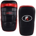 thumbnail image 2 of Kruzak Muay Thai Kick Pad for Training, Kicking Strike Shield for Kickboxing Martial Arts Sparring Taekwondo Muay Thai MMA Karate and Combat Sports (Sold as Single) (Black/Red), 2 of 7