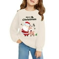 thumbnail image 6 of XIYNBAOK Christmas Tshirts Christmas T Shirts Family Christmas Bow Shirt Girls White Top Trendy Clothes Boys Clothes Size 6 3t Clothes, Beige 11-12 Years, 6 of 6