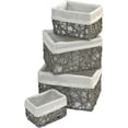 thumbnail image 6 of Paper Rope Storage Utilities Baskets Totes Set of 4 Grey, 6 of 6