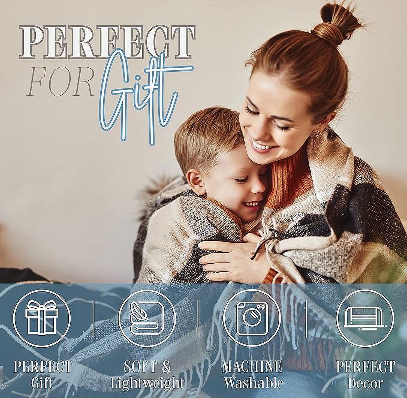 Elegant Comfort Lightweight Printed Throw Blanket- All Season, Soft, Cozy and Plush- Decorative Throw Blankets, Perfect for Lounging, 50 x 60 inches, Hanukka, Throw Blanket