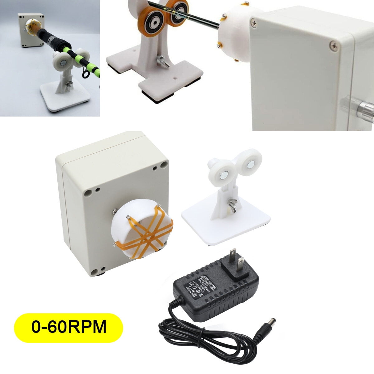 NICCOO Fishing Rod Winding Machine DIY Fishing Rod Epoxy Resin Rotating