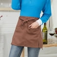 thumbnail image 4 of Men Women Kitchen Restaurant Waist Apron Solid Color Half Short Apron Adjusted f, 4 of 20