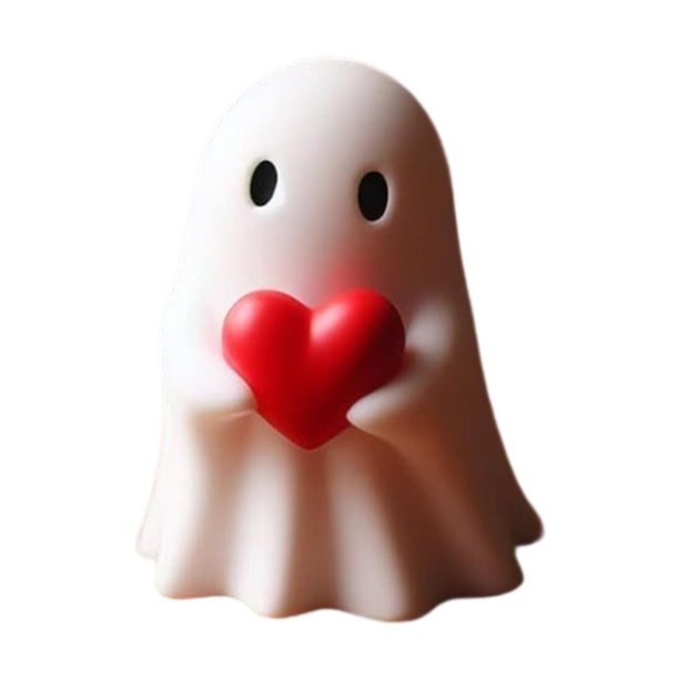 Estatua de fantasma Macarena figura decorativa de Halloween Corazón rojo