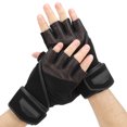 thumbnail image 3 of Guantes de fitness guante de medio dedo antideslizante resistente al desgaste muñequera alargada multifuncional transpirable para entrenamiento al aire libre ANGGREK Otros, 3 of 8