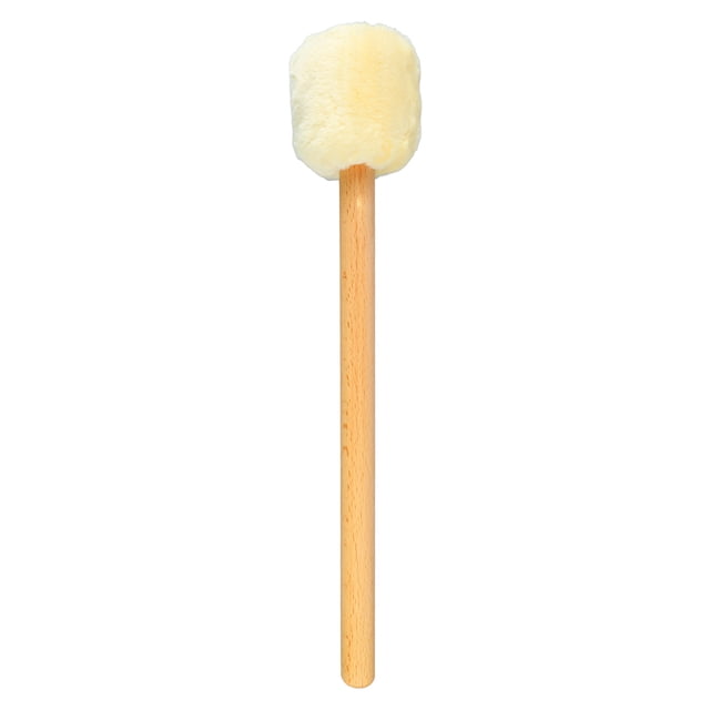Baqueta de fieltro suave con mango largo para xilófono, baqueta de timbales, color beige