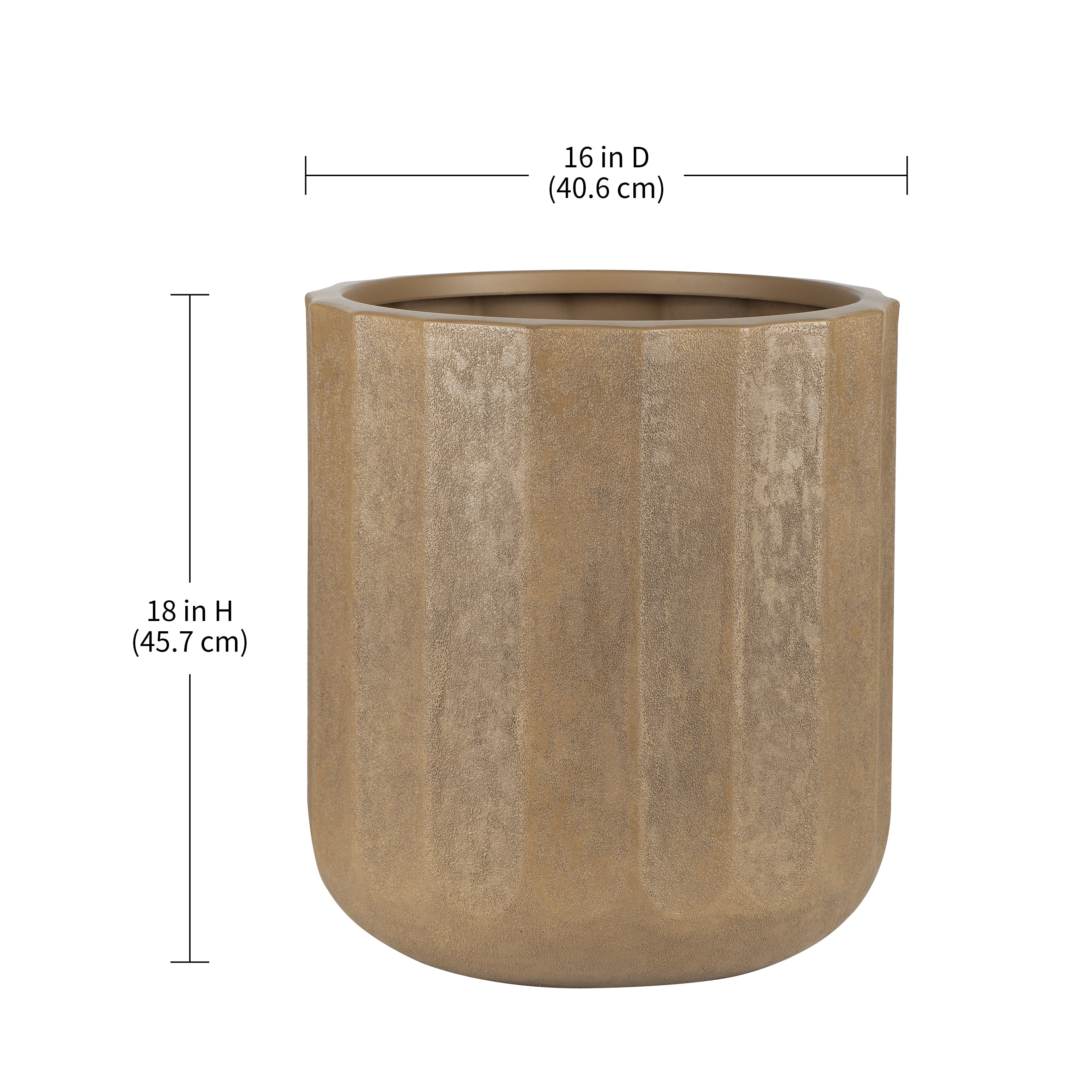 Better Homes & Gardens Adler 16 inch Resin Planter Terracotta with