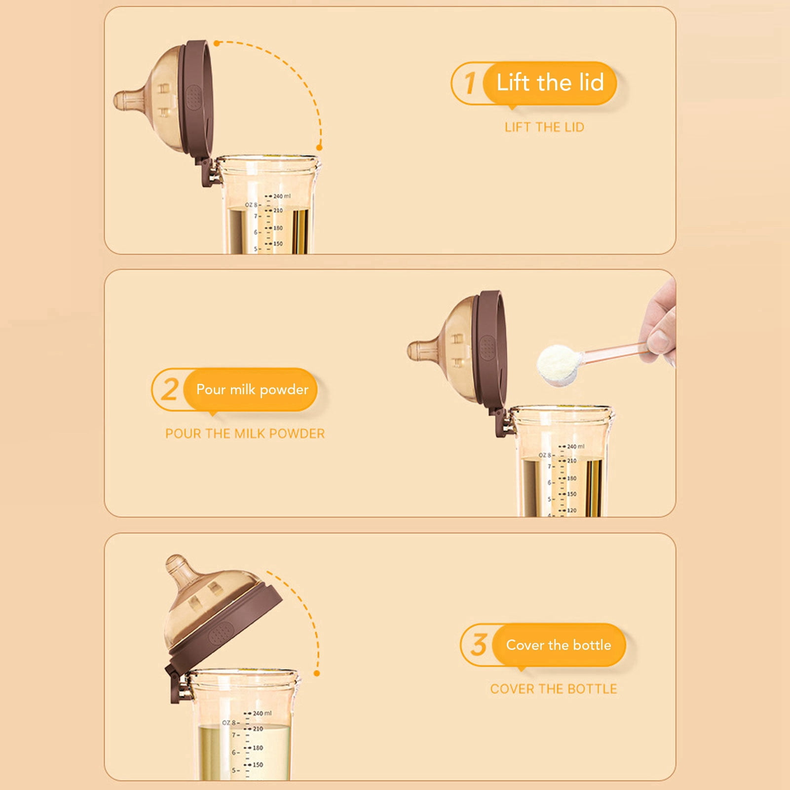 BIMZUC Silicone Weighted Straw Sippy Cup for Toddlers, Flip Top Wide Mouth Spill Proof Water Bottle, PPSU Brown, 8.12 oz / 240 ml, Prevent Choking, 12+ Months