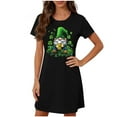 thumbnail image 2 of Sakmal Moo Moos for Women Nightgowns Cute Short Sleeve St Patrick's Day Nightwear Irish St Paddys Day Short Shamrock Print Womens Nightgown L, 2 of 5