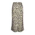 thumbnail image 7 of USSUMA Solid Drawstring Long Skirt Satin-Look Elastic Waist Pull-On A-Line Maxi With Flowing Hem And Side Slit For Resort Travel Everyday Wear Versatile Beach Maxi Skirt, 7 of 7