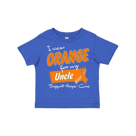 

Inktastic I Wear Orange for My Uncle-Support Hope Cure Gift Toddler Boy or Toddler Girl T-Shirt