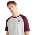 thumbnail image 3 of Umbro - Camiseta Core Logotipo Mangas en Contraste para Hombre (Gris Jaspeado, Púrpura Potente), 3 of 3