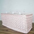 thumbnail image 6 of Efavormart Wonderland Rosette Table Skirt for Kitchen Dining Catering Wedding Birthday Party Decorations Events - Blush, 6 of 7