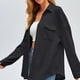 thumbnail image 4 of Camisa con bolsillos de color liso para mujer: top de punto holgado de manga larga, poliéster, versátil para primavera/otoño, tallas US 4-12, EU 34-42, 4 of 8
