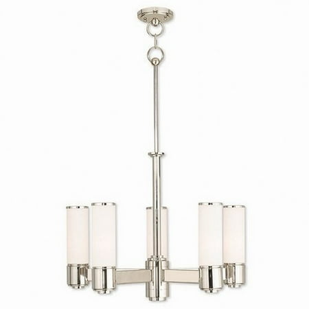 

Modern Contemporary Five Light Chandelier-Polished Nickel Finish Bailey Street Home 218-Bel-2120520