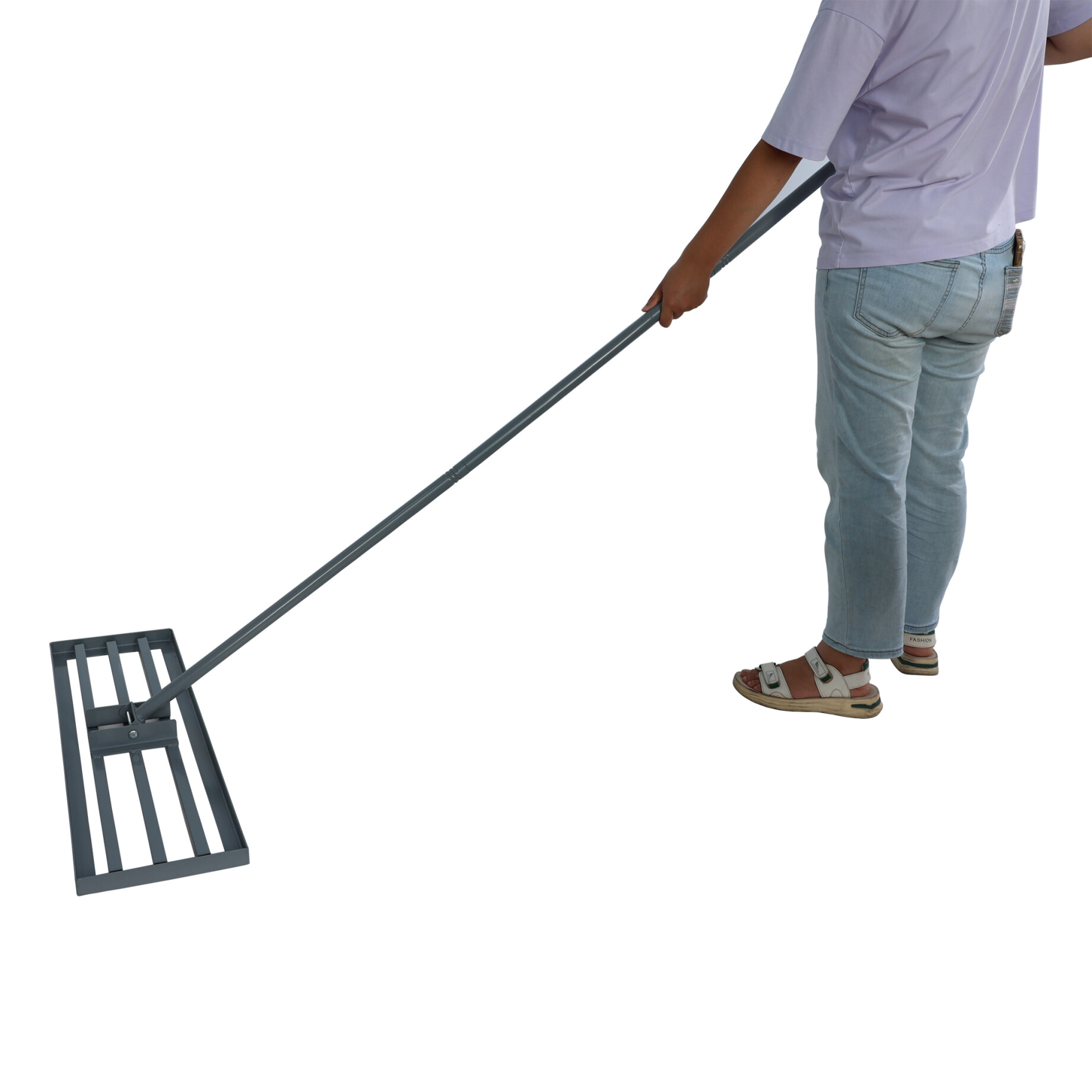 29"x9" Lawn Leveling Rake, Heavy Duty Sand Leveling Tool with 79.5" Long Handle, Landscaping Level Tool Lawn Leveler for Yard, Garden, Golf Course