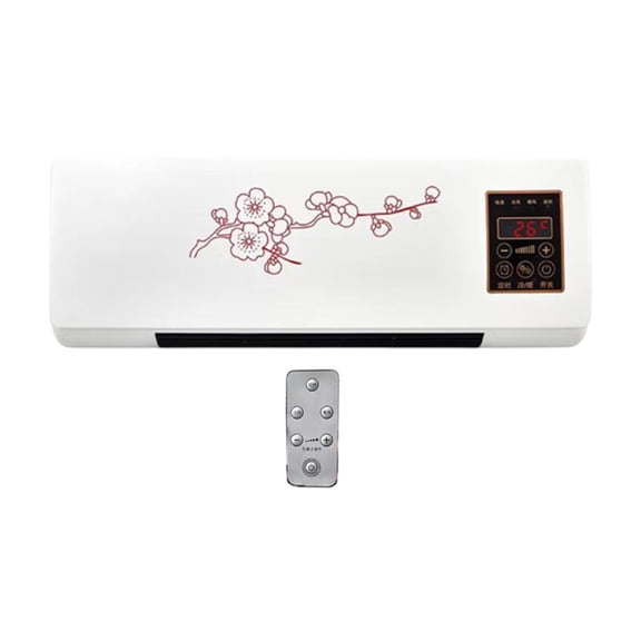 Calentador de pared pequeño, temporizador de 8H, calefacción y refrigeración con termostato, calentador de espacio eléctrico, espacio de calentamiento Estampado de