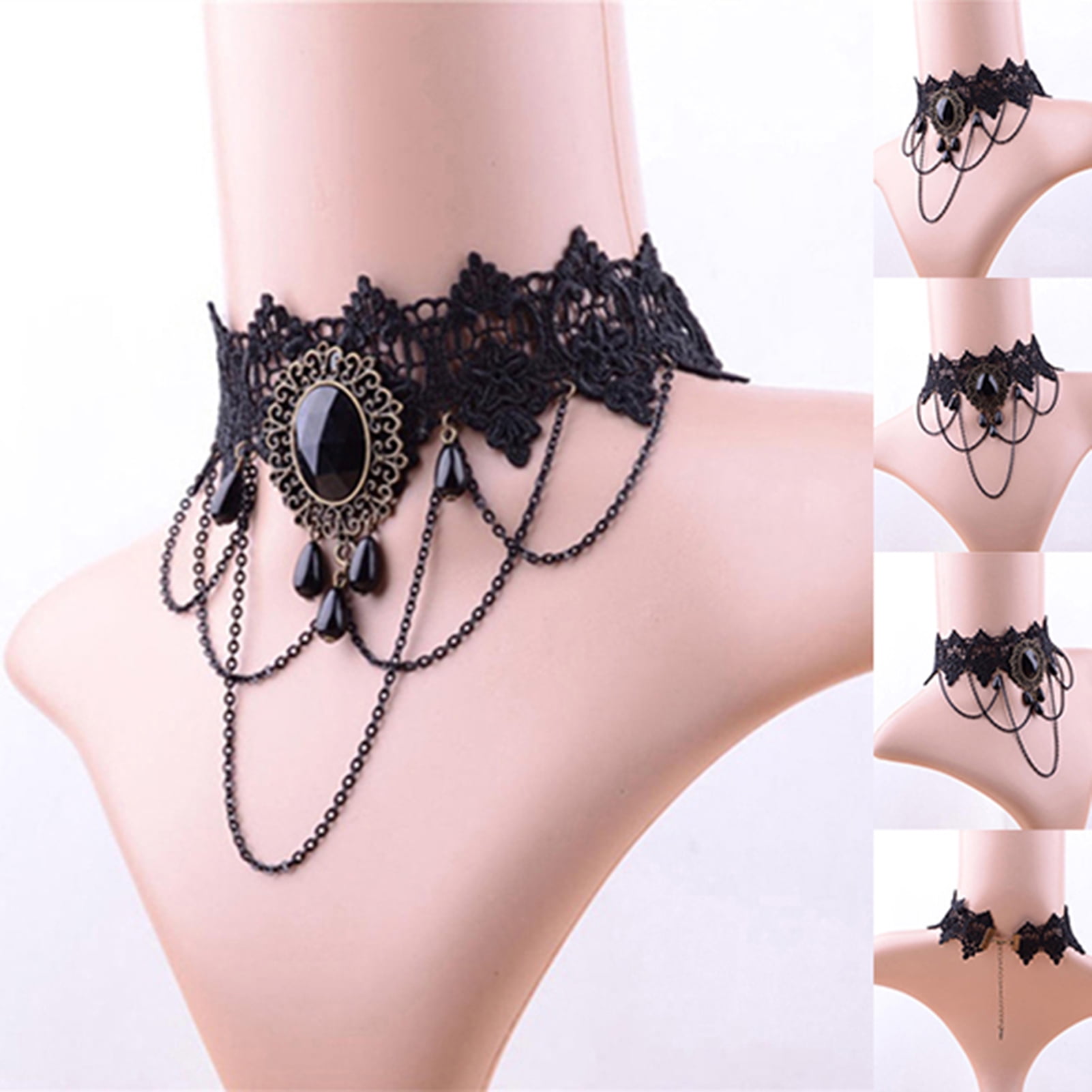 Gothic Choker Spiked Fashion Faux Leather Choker Necklace Choker Collar for  Girl - Walmart.com