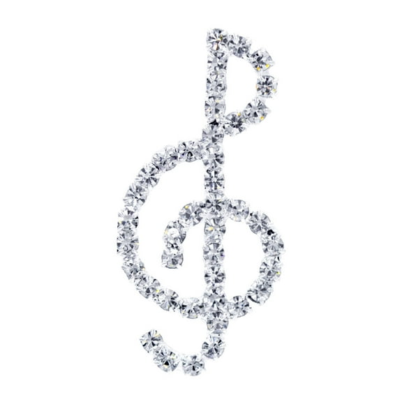 #12647 Treble Clef Pin - All Crystal