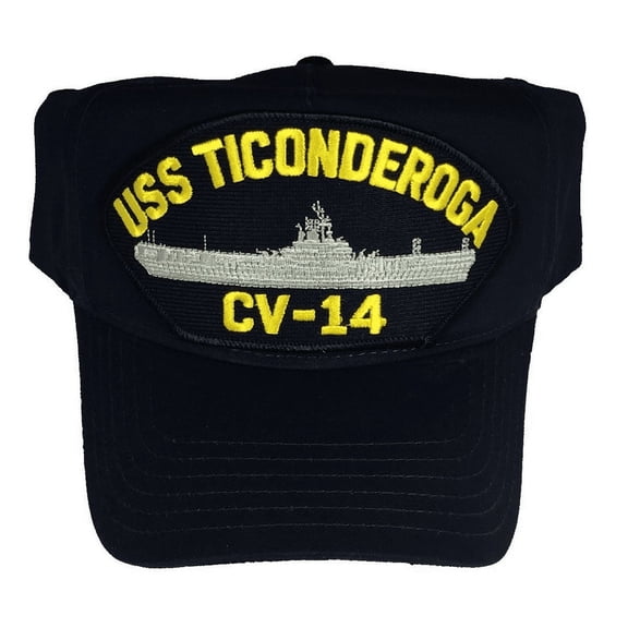 USS TICONDEROGA CV-14 HAT CAP USN NAVY SHIP ESSEX CLASS AIRCRAFT CARRIER