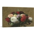 thumbnail image 1 of ARTCANVAS Dahlias 1899 Canvas Art Print by Henri Fantin-Latour - Size: 18" x 12" (0.75" Deep), 1 of 9