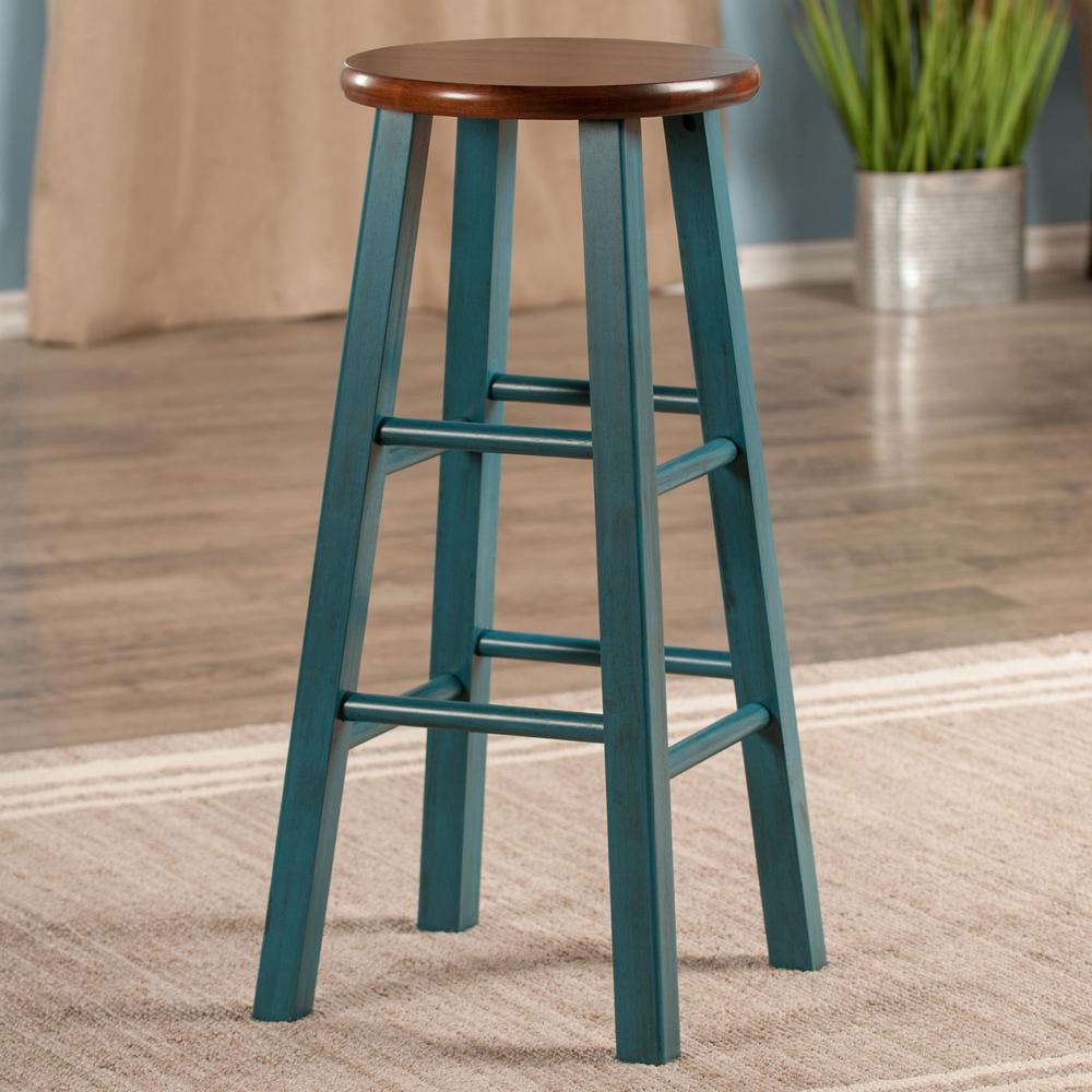 Winsome Wood Ivy 29" Bar Stool, Rustic Teal & Walnut Finish - image 5 of 5