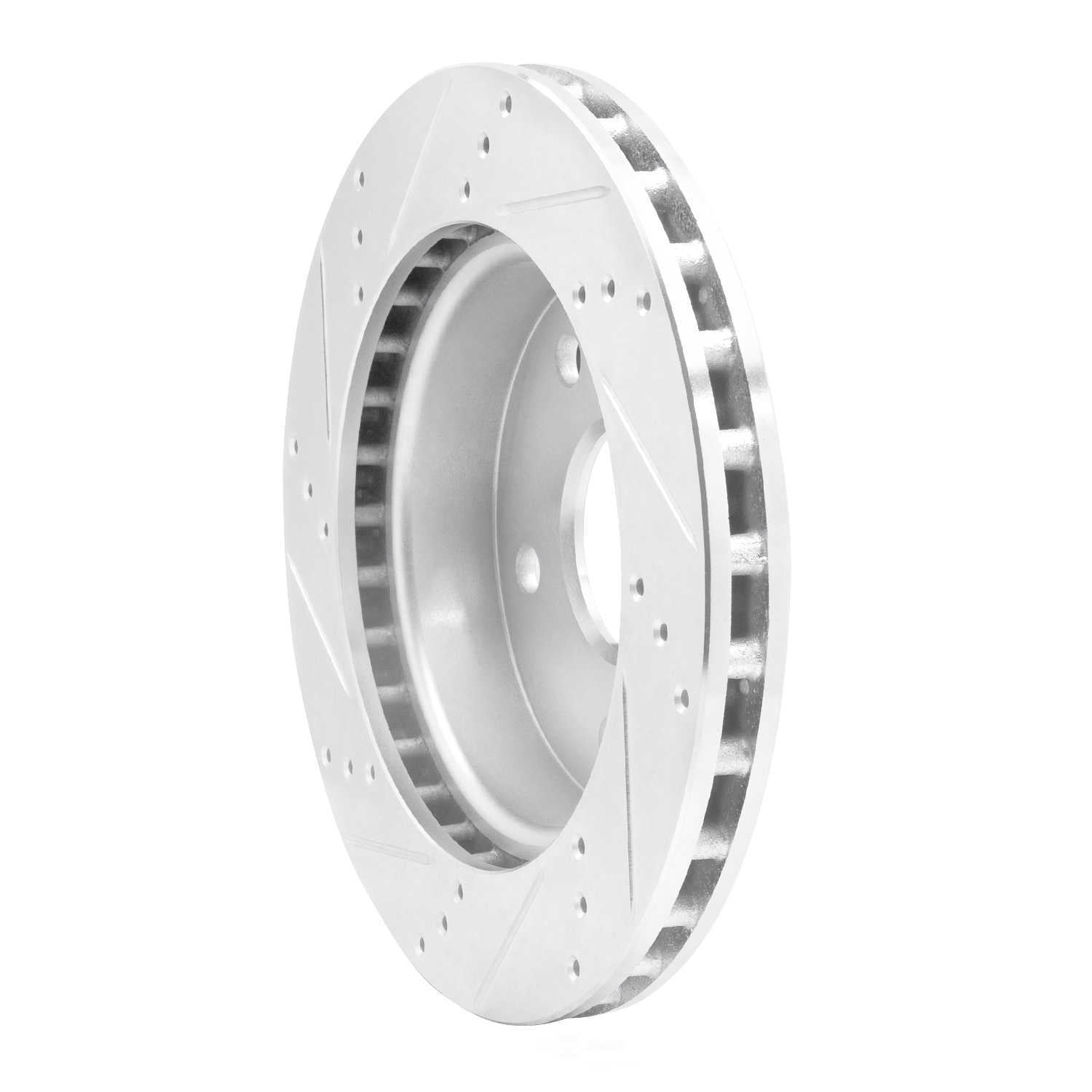 Dynamic Friction Company 631-40105R DFC Brake Rotor - Drilled And Slotted - Silver