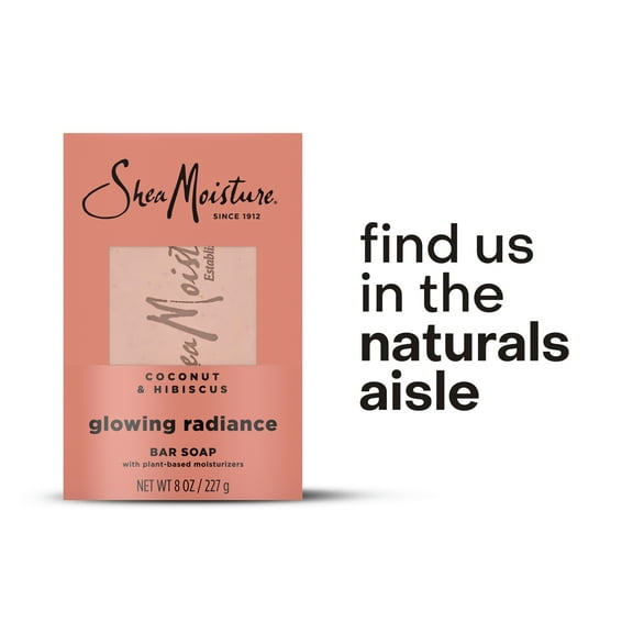 SheaMoisture Bar Soap Coconut & Hibiscus Glowing Radiance, 8 oz