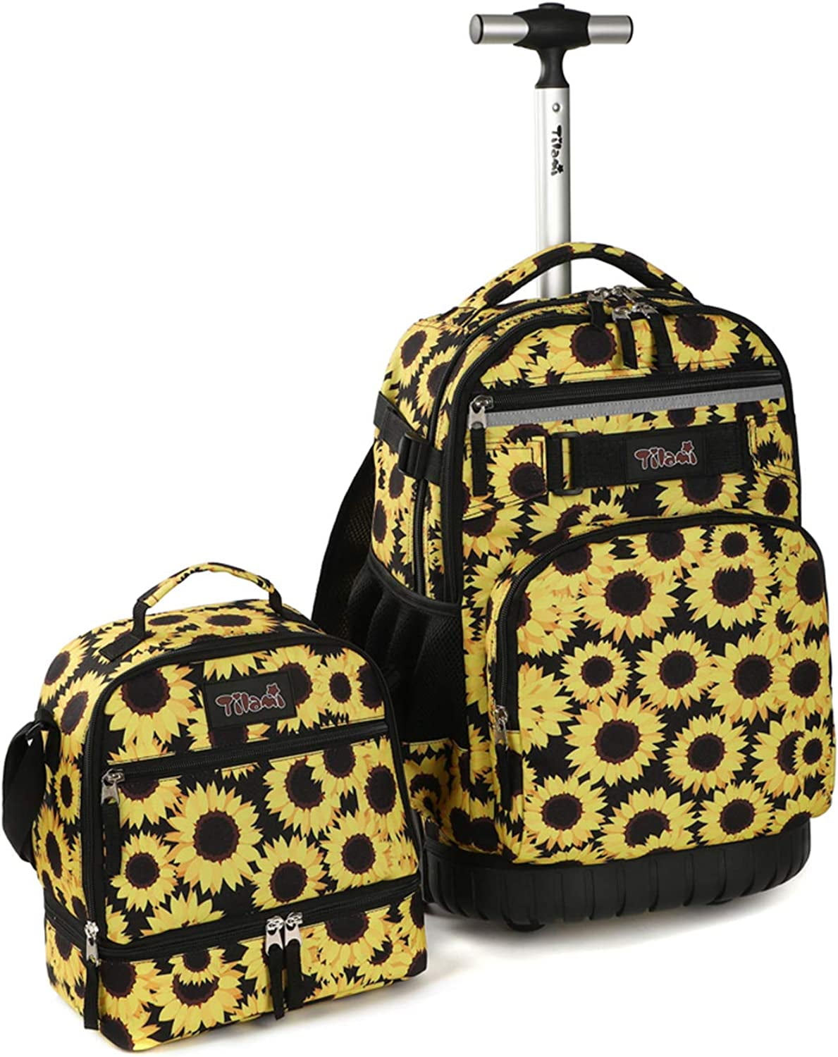 Tilami Rolling Backpack 19 inch with Lunch Bag Wheeled Laptop Backpack