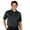 Black, variant on Monterey Club Men's Micro Spade Texture Solid Golf Polo Shirt #1073